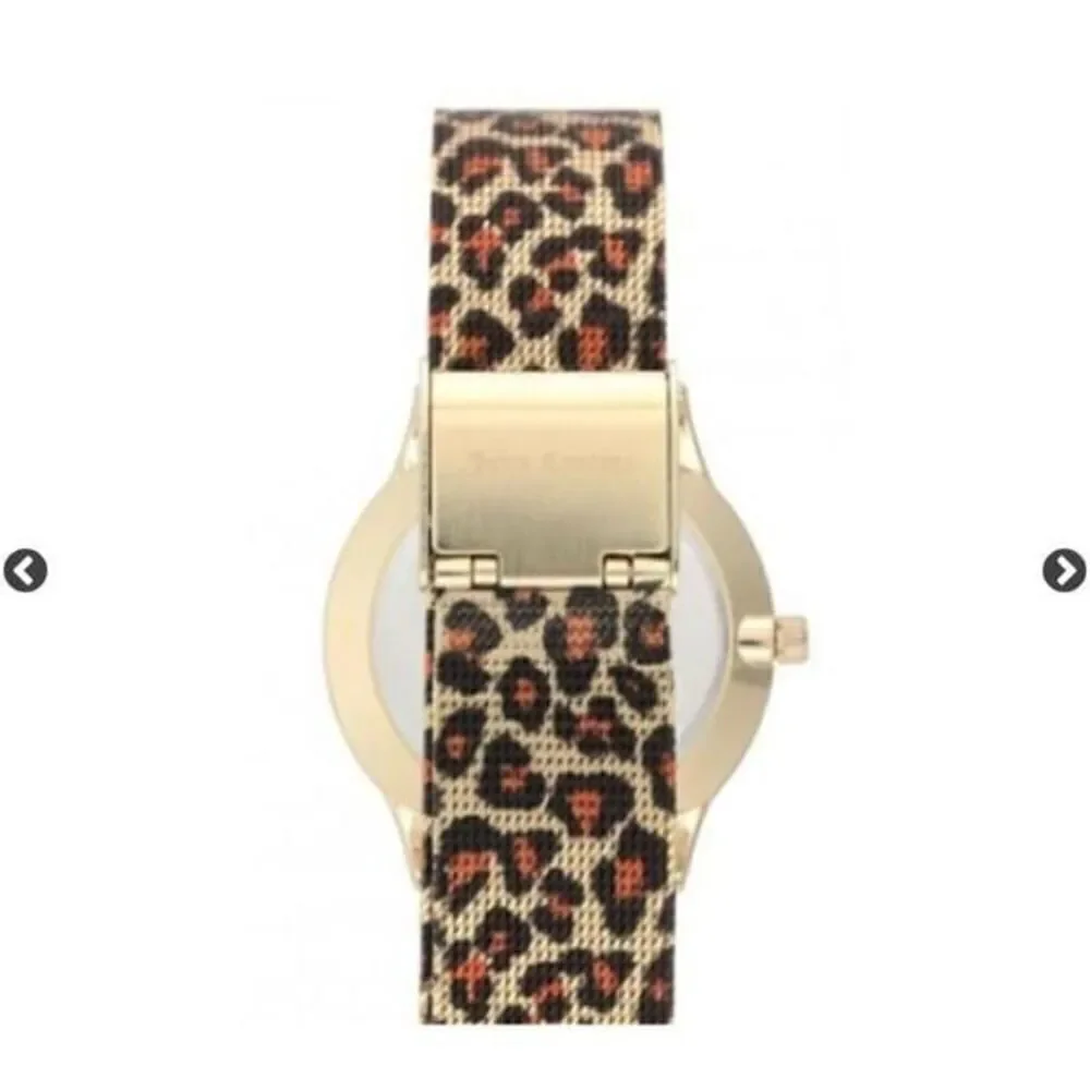 Juicy Couture leopard steel mesh Watch